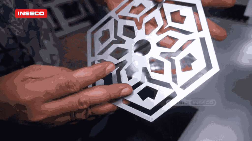 Hasil Potong Plat Besi Mesin Fiber Laser Cutting