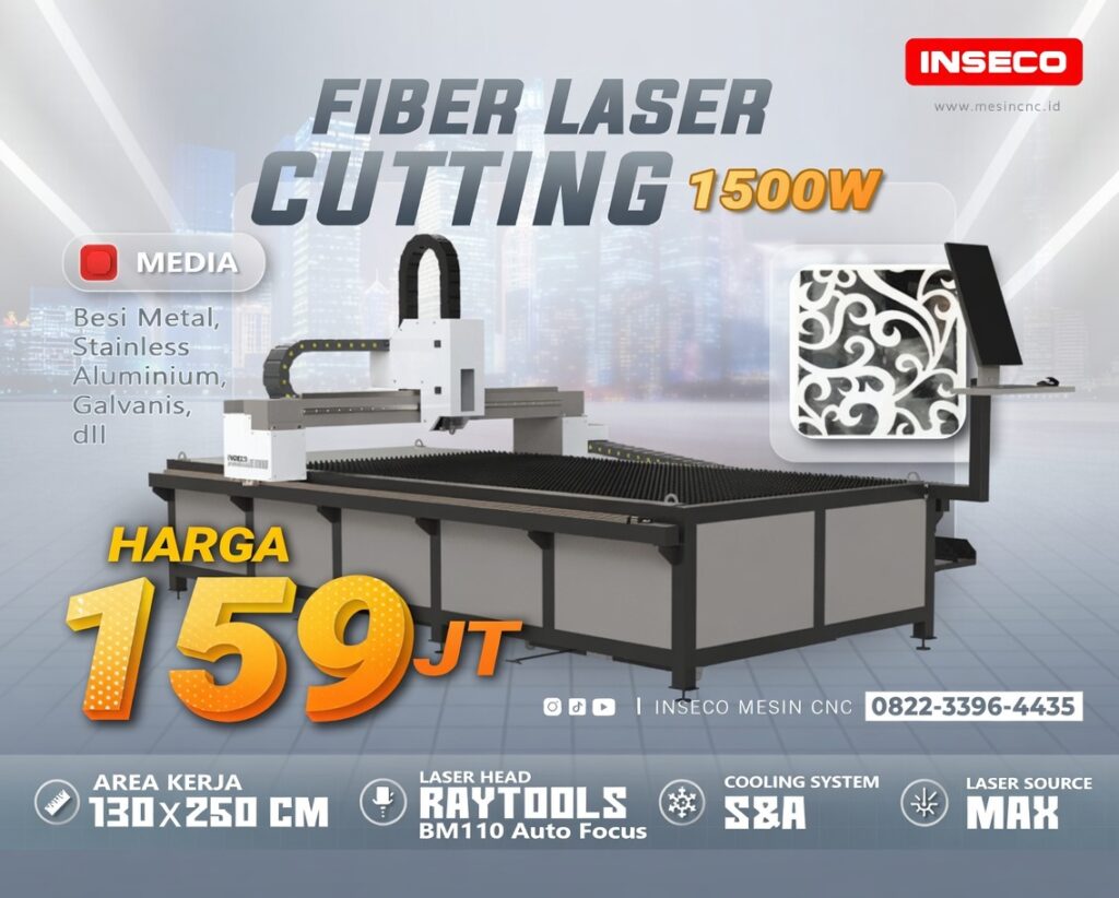 Harga mesin CNC Fiber Laser Cutting 1500W